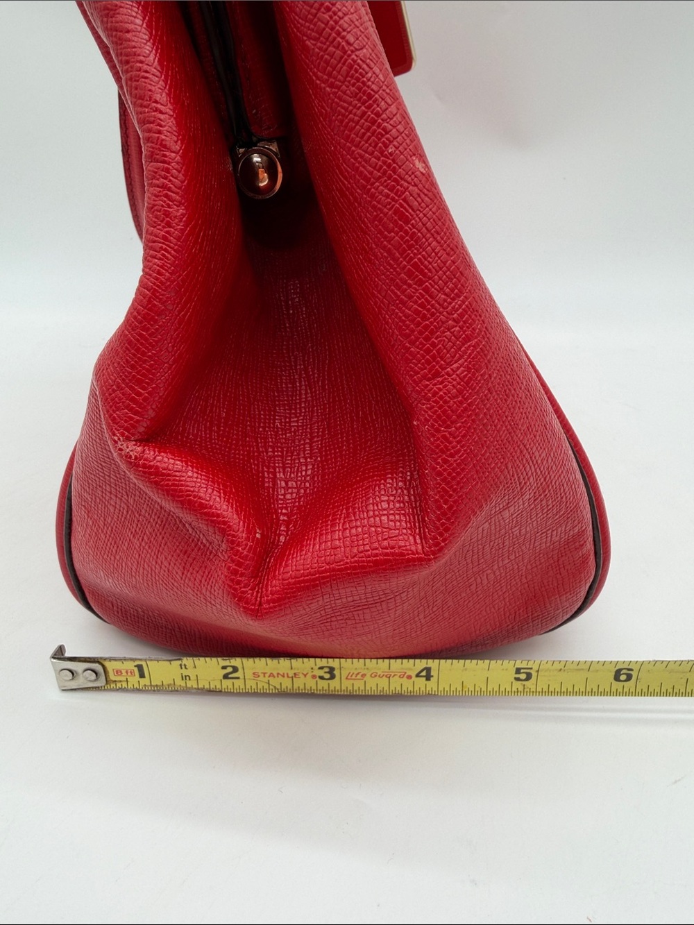 Coach Madison Pinnacle Carrie Satchel/Shoulder Bag Cherry Red #25245 - Picture 10 of 16